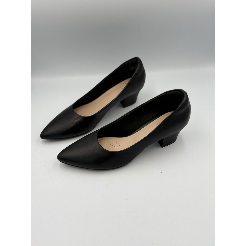 Clarks Teresa Step Pump Heel Shoes Women's 9.5M  Black Pointed Slip On Casual - Picture 2 of 10